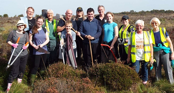 Volunteers at Langlands Moss - Credit Sara Green