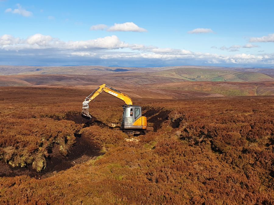 Reprofiling peat hags in Forest of Bowland © Chris Miller