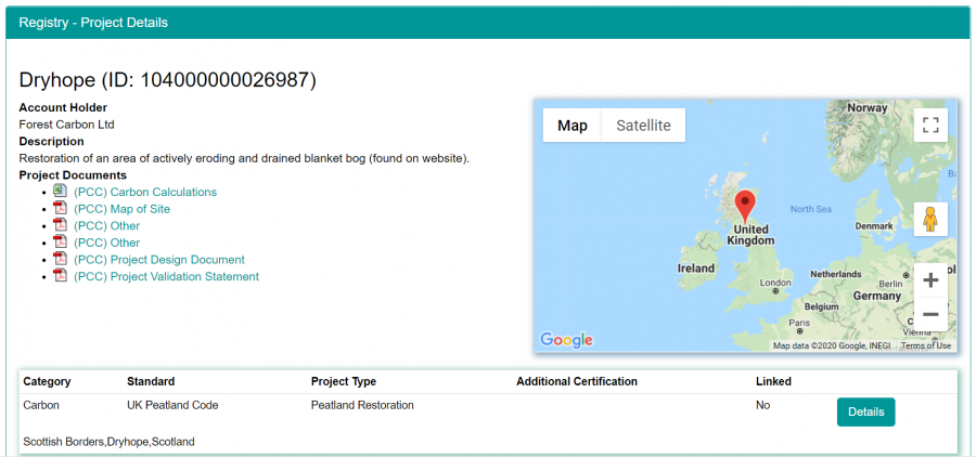 First Peatland Code restoration: Dryhope