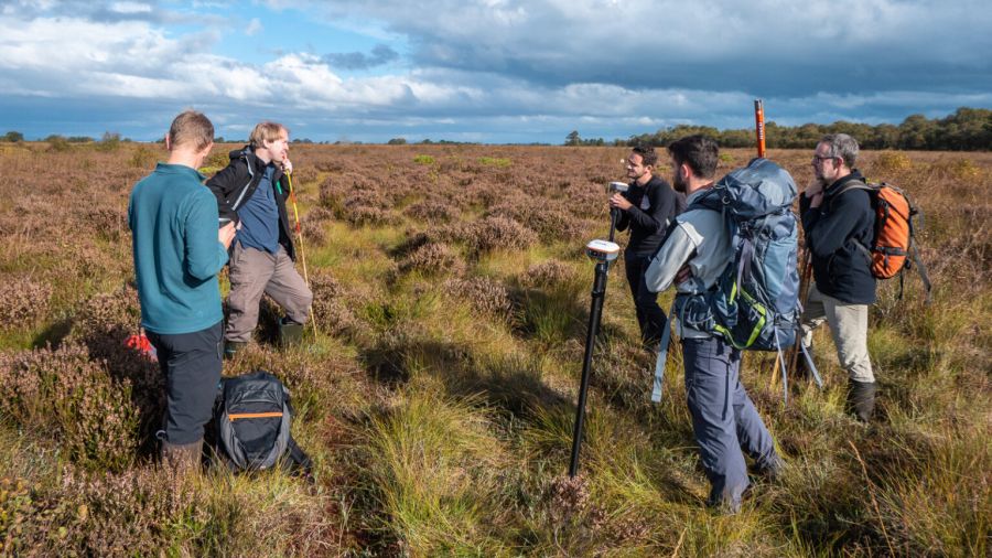 England Peat Map Team at Winmarleigh Moss, Lancashire. Mike Prince
