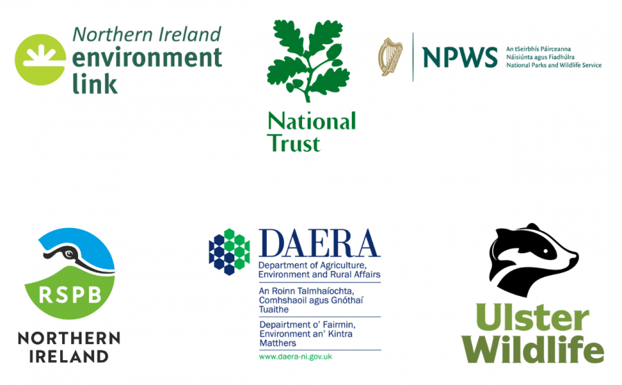 Series of logos against a white background