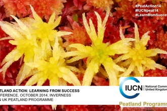 2014 conference holding slide with yellow and red Sphagnum moss