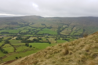 A cloudy view over fields