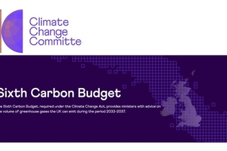 Front cover: The Sixth Carbon Budget report by the Climate Change Committee