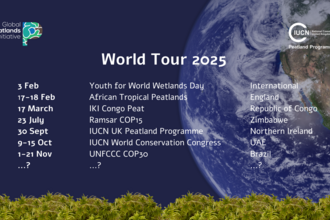 List of tour dates and locations for the Virtual Peatlands Pavilion world tour 2025