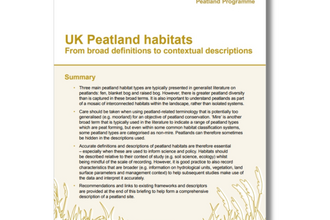 UK Peatland habitats brief cover