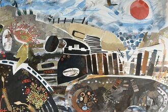 Collage of a peatland landscape