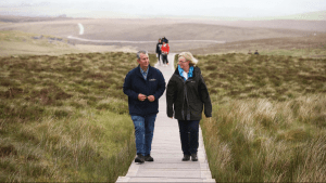 Minister Poots pictured with Jennifer Fulton, CEO of Ulster Wildlife