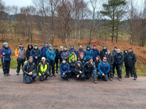 Day 2 of NPAP’s Practitioner Event as Bannau Brycheiniog National Park and National Trust welcomed participants to view and discuss best practice intervention methods. Credit: National Peatland Action Programme