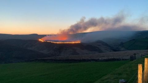 Marsden Moor fire © BBC News