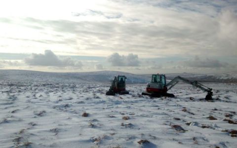 Area of Dartmoor undergoing restoration methods, January 2023 SWPP