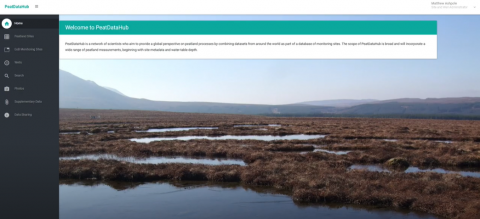 Screenshot of PeatDataHub database