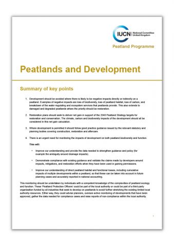 Peatlands and Development 