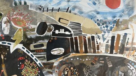 Collage of a peatland landscape