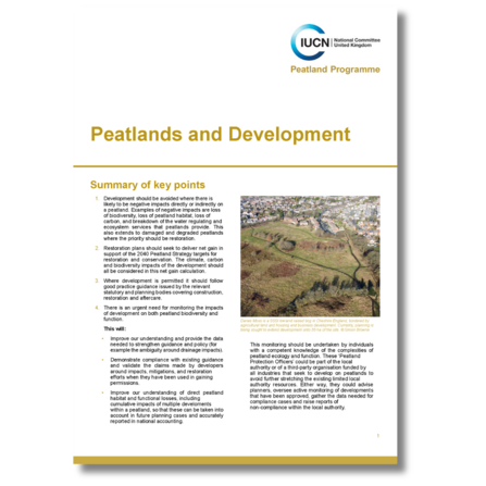 Peatlands and Development briefing cover