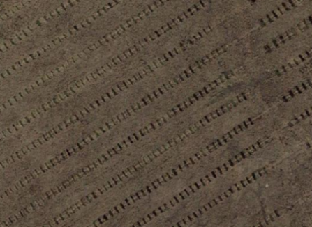 Aerial of waved dammed grips