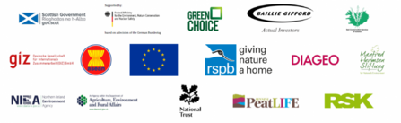 Peatland Pavilion supporter logos