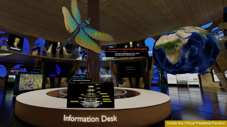 Screenshot of Peatland Pavilion information desk