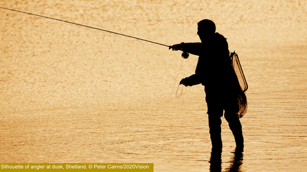 Angler in Shetland.