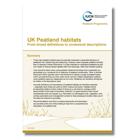UK Peatland habitats brief cover