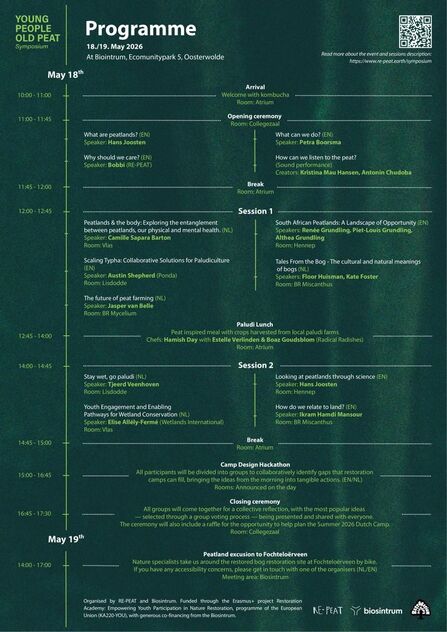 Programme for the Young People, Old Peat Symposium